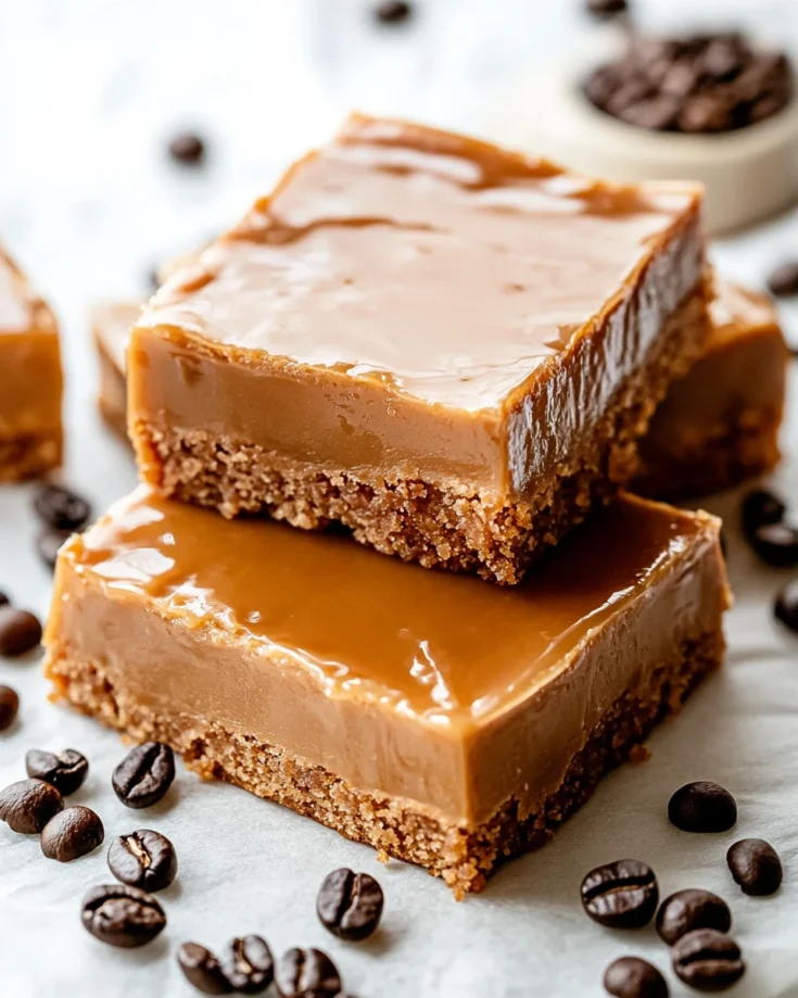 Caramel Latte Coffee Cake Bars