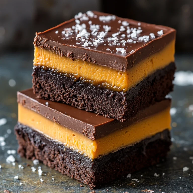 Salted Caramel Chocolate Mousse Cake Bars