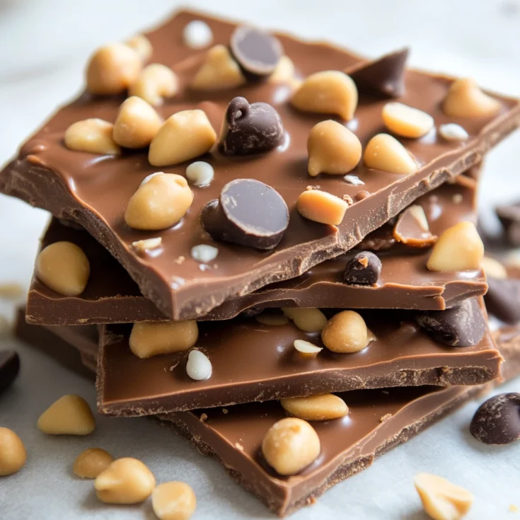No-Bake Chocolate Peanut Butter Yogurt Bark