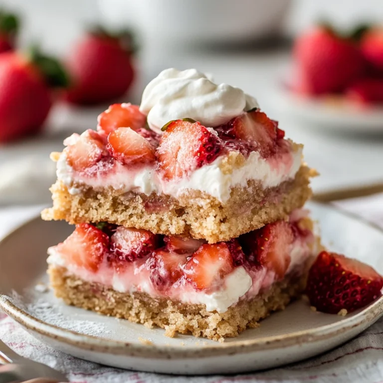 Brown Butter Strawberry Shortcake Bars