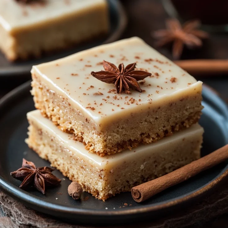 Brown Sugar Chai Latte Cake Bars