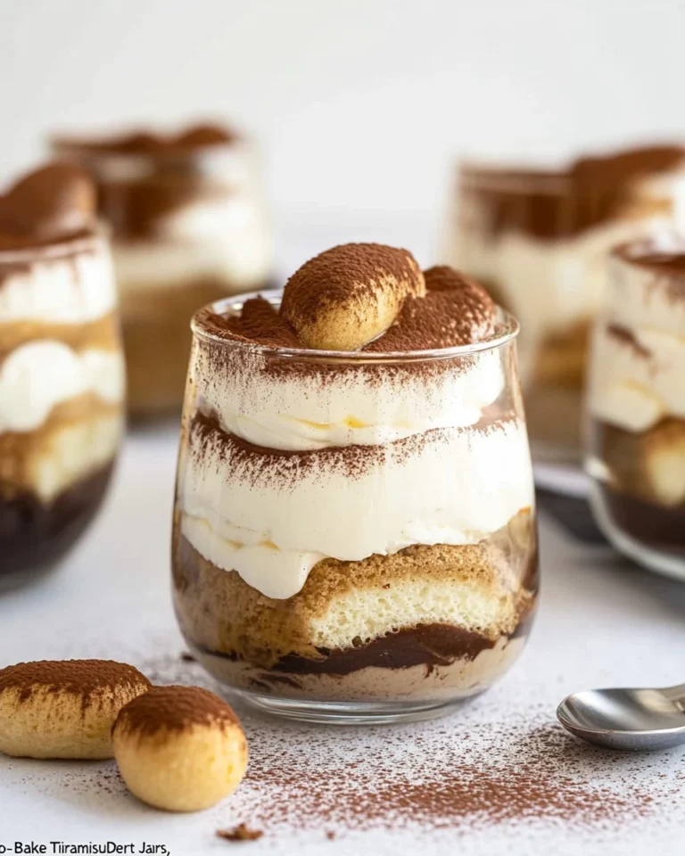 No-Bake Tiramisu Dessert Jars (Individual Portions)