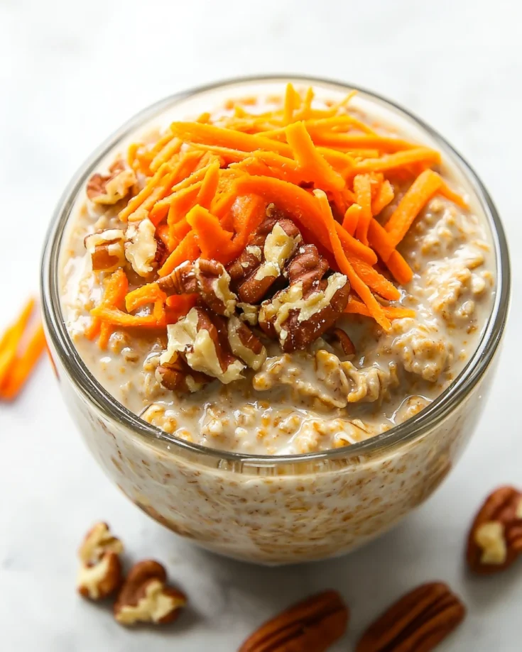 Carrot Cake Protein Overnight Oats