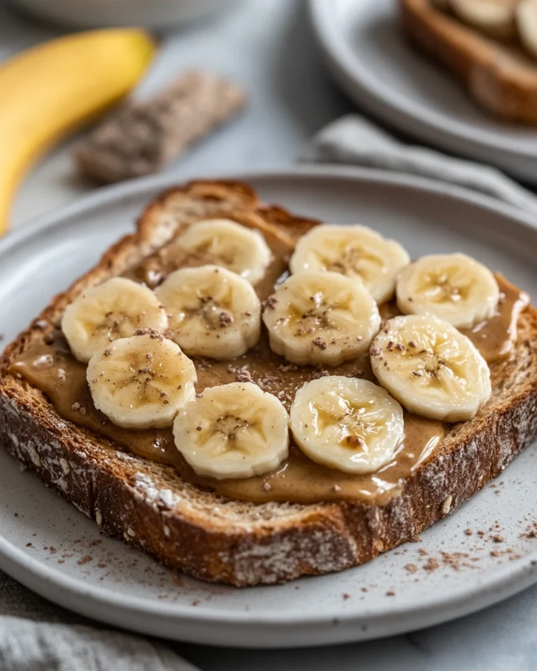 Almond Butter Banana Breakfast Toast