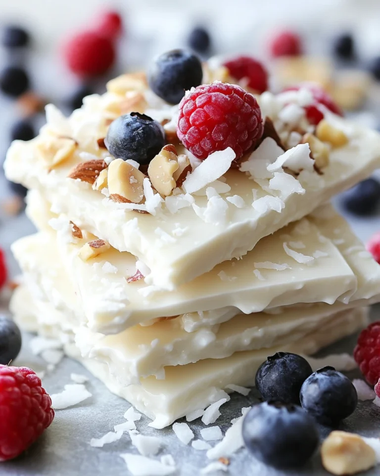No-Bake Vanilla Coconut Yogurt Bark