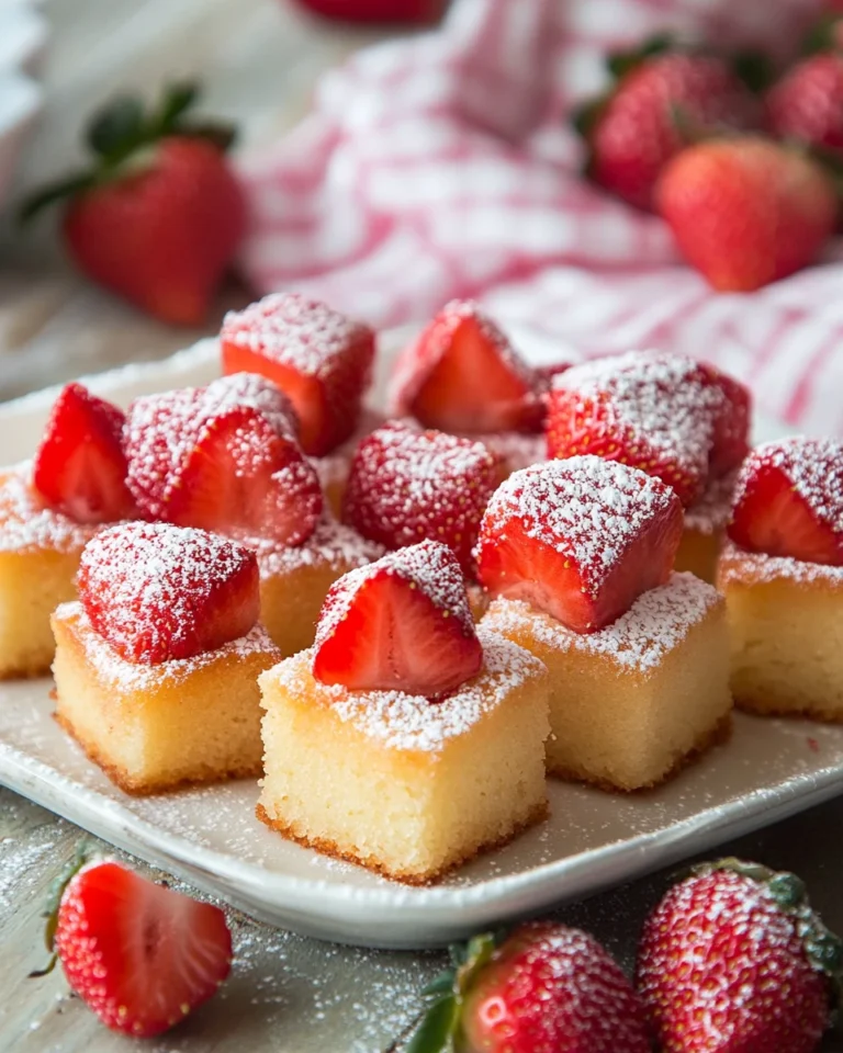 Strawberry Vanilla Bean Pound Cake Bites