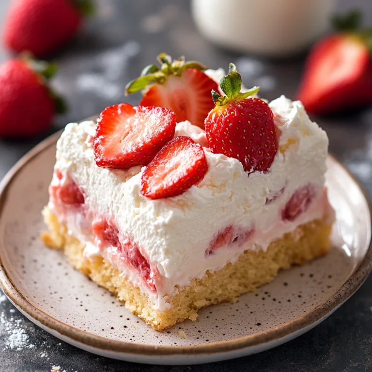 Strawberry Milk Tres Leches Cake Squares