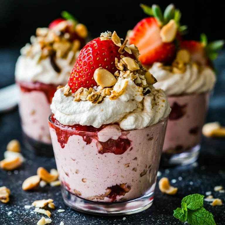 No-Bake Strawberry Cashew Cream Dessert Cups