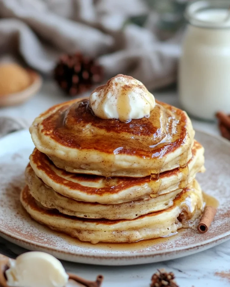 Cinnamon Roll Pancakes Breakfast