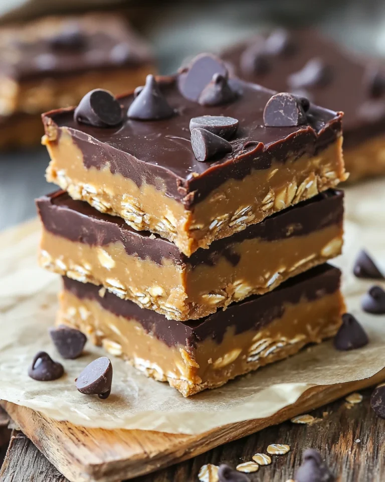 No-Bake Chocolate Peanut Butter Dessert Bars (5 Ingredients)
