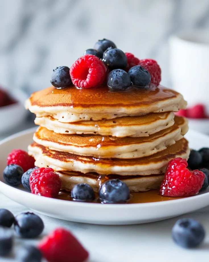 Fluffy Cottage Cheese Protein Pancakes for Weight Loss Breakfast