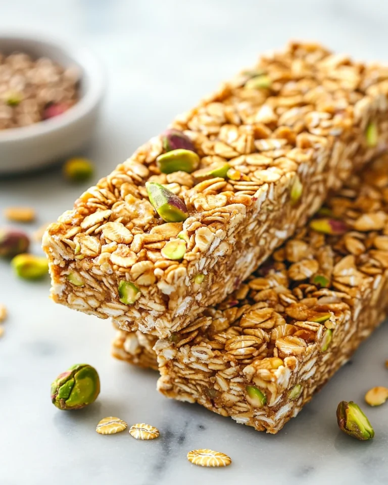 No-Bake Pistachio Honey Granola Bars