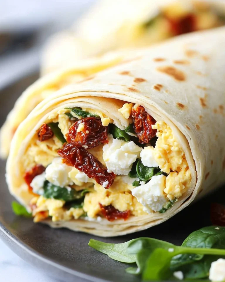 Sun-Dried Tomato & Feta Breakfast Wraps
