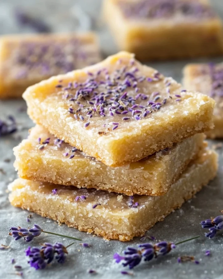 Honey Lavender Shortbread Bars