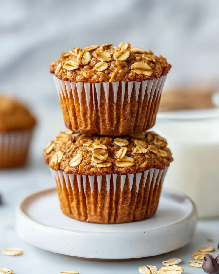 Maple Brown Sugar Baked Oat Muffins