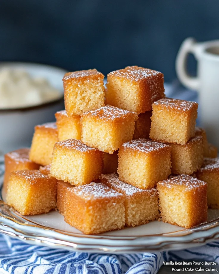 Vanilla Bean Brown Butter Pound Cake Cubes