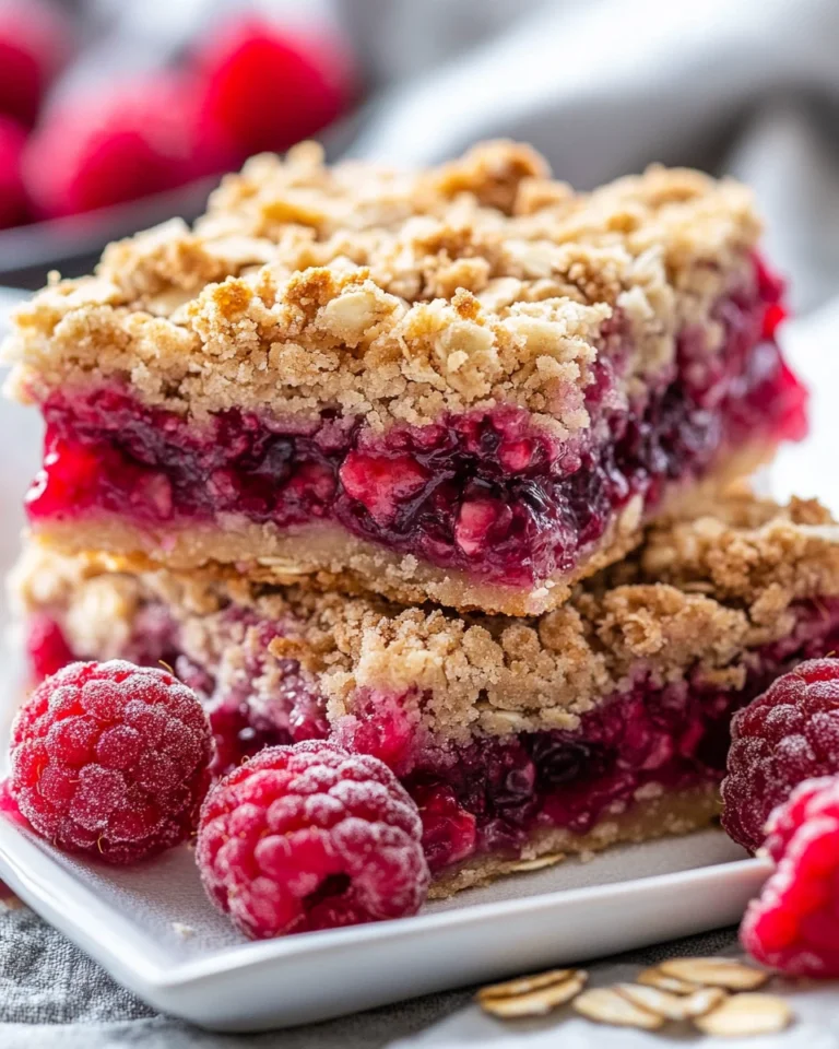 Raspberry Almond Crumble Squares