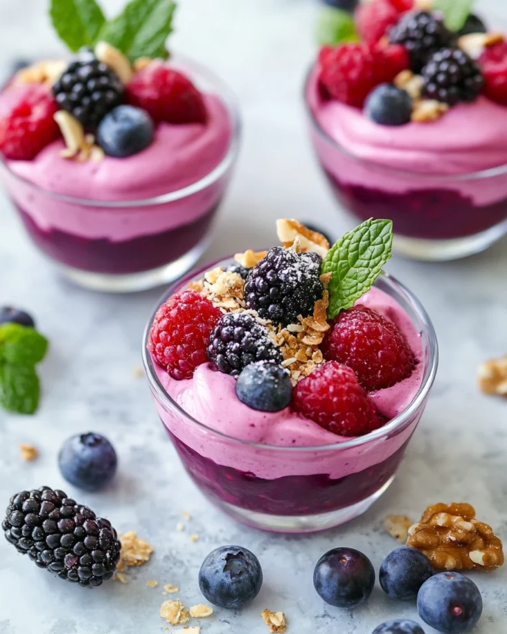 No-Bake Berry Cashew Cream Dessert Cups