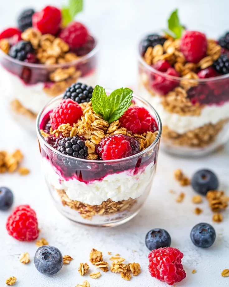 Berry Cottage Cheese Breakfast Parfaits