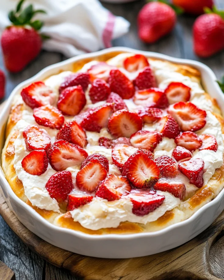 Strawberry Cream Cheese Breakfast Bagel Bake