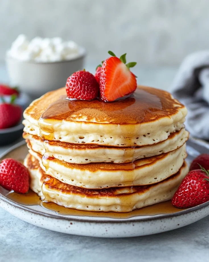 Fluffy Cottage Cheese Pancakes