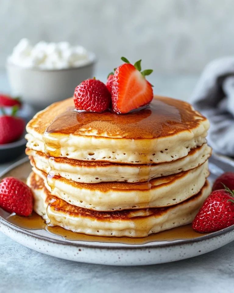 Fluffy Cottage Cheese Pancakes