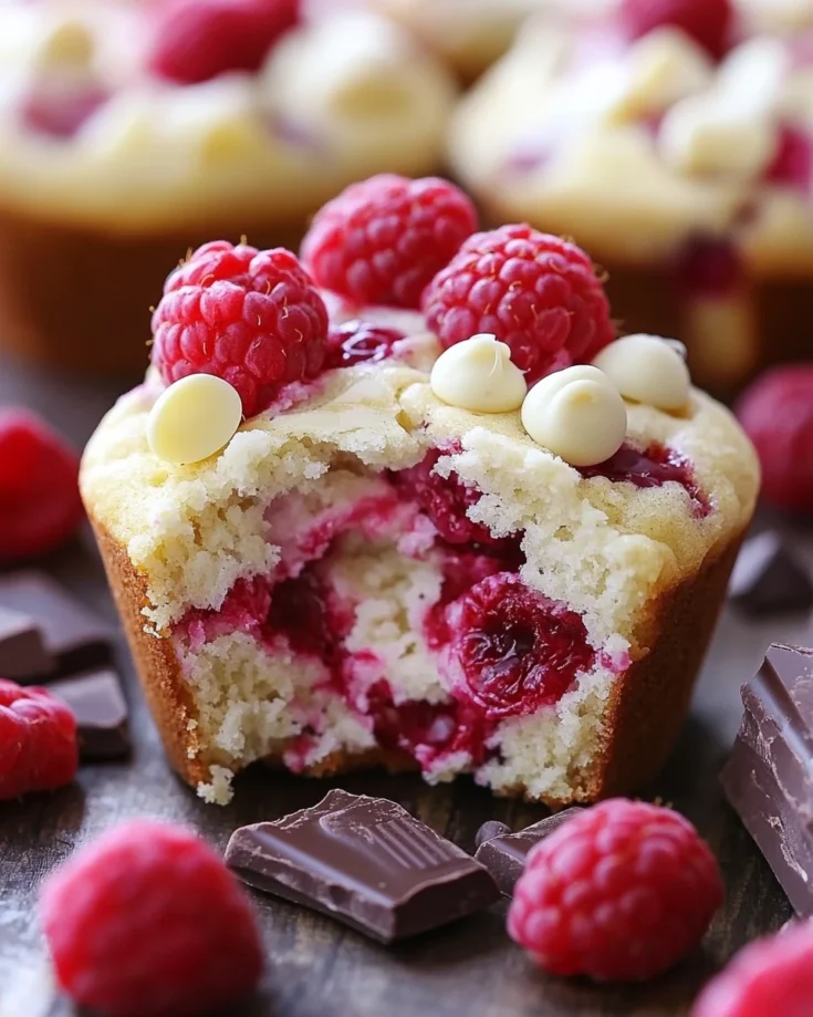 Raspberry White Chocolate Muffin Cake