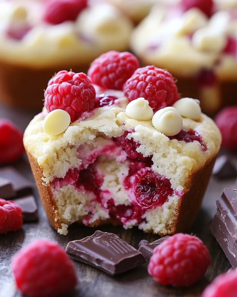 Raspberry White Chocolate Muffin Cake