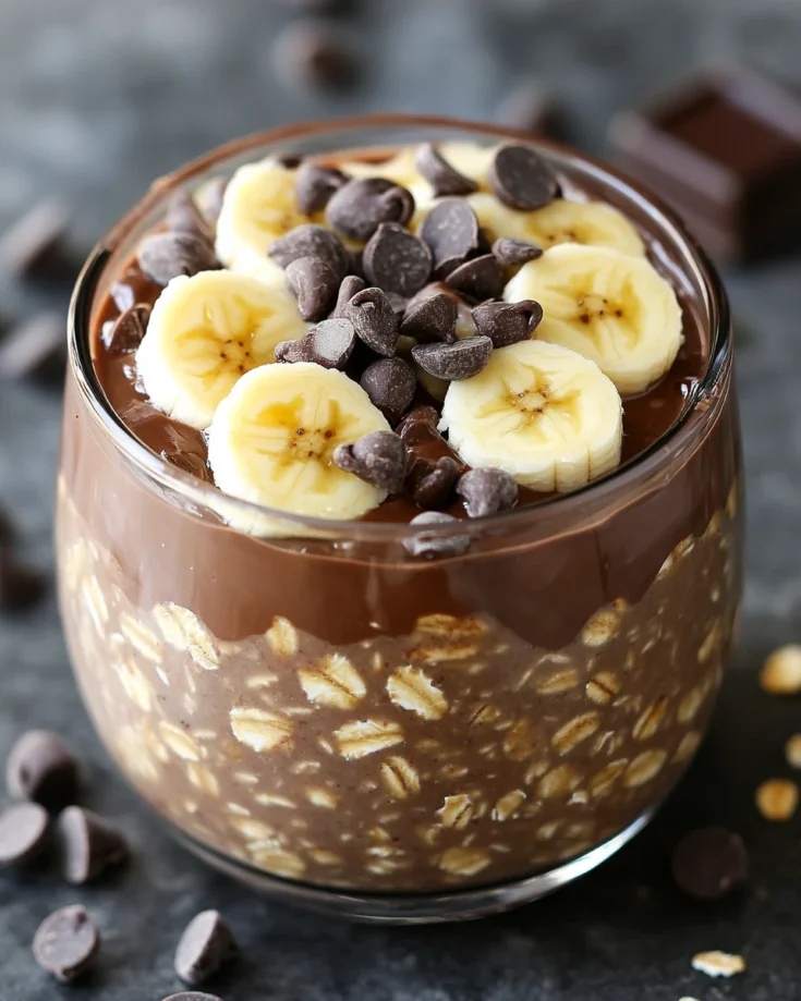 No-Bake Chocolate Banana Overnight Oats