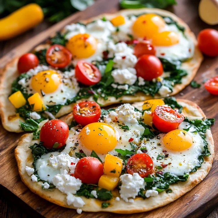 Cottage Cheese Breakfast Pizza Flatbread