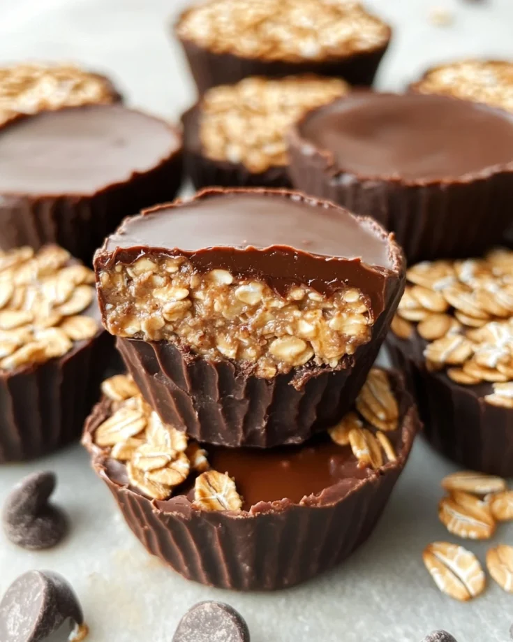 No-Bake Chocolate Almond Butter Oat Cups