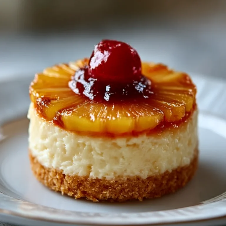 Mini Pineapple Upside Down Cheesecakes