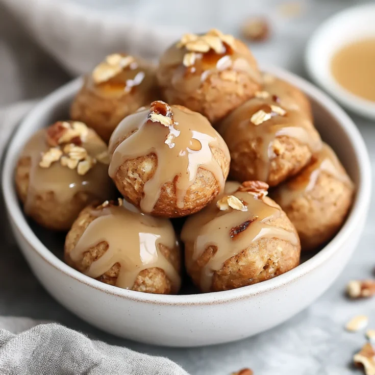 Maple Glazed Protein Pancake Bites