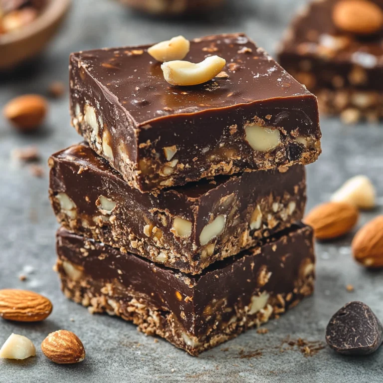 No-Bake Chocolate Date Snickers Bars