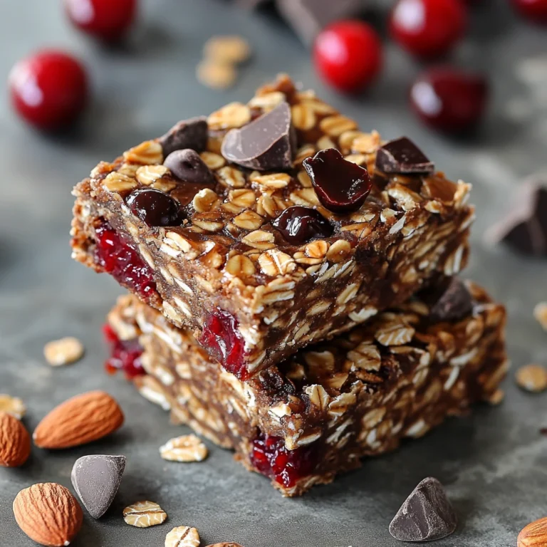 No-Bake Chocolate Cherry Almond Oat Bars