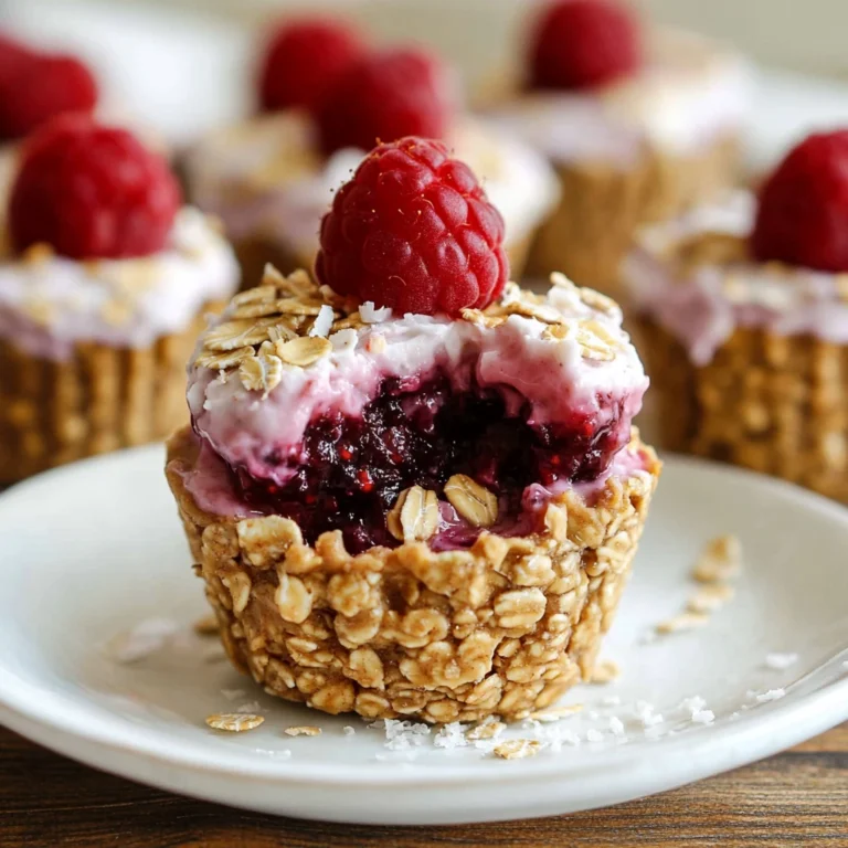 No-Bake Raspberry Coconut Cream Oat Cups