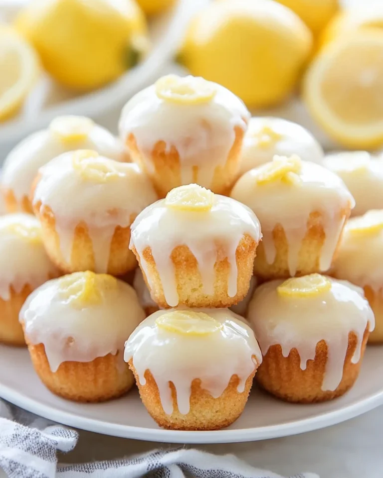 Vanilla Bean Lemon Glaze Pound Cake Bites