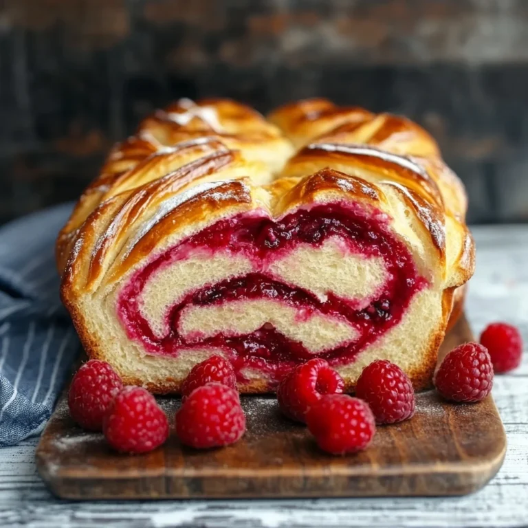 Raspberry Swirl Brioche Loaf Recipe