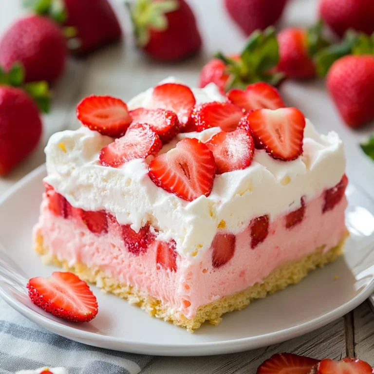 Strawberry Shortcake Ice Cream Cake Squares
