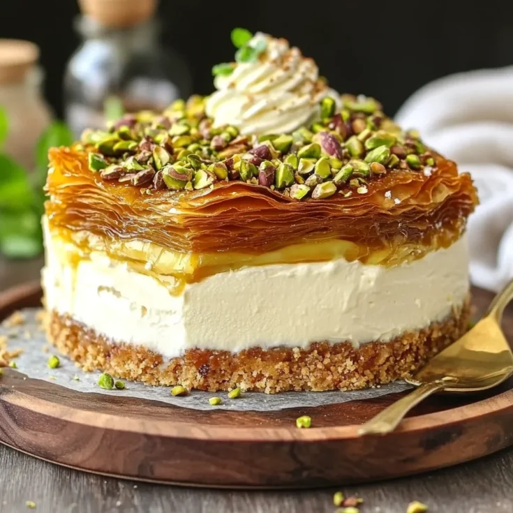 Baklava Pistachio Cheesecake Dessert Recipe