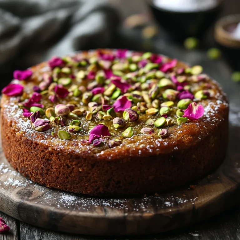 Pistachio Rose Milk Snack Cake