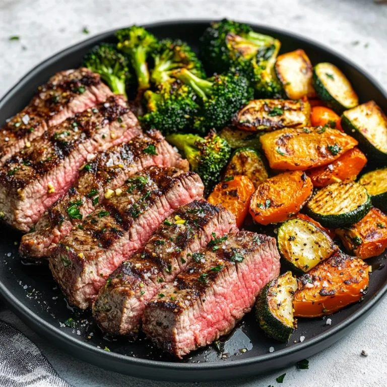 Garlic Butter Steak Roasted Vegetables