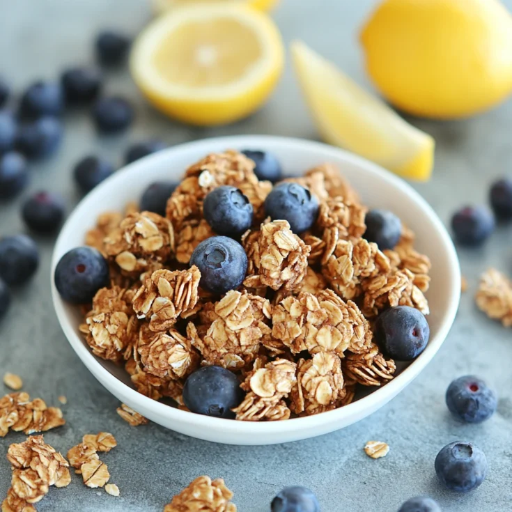 No-Bake Blueberry Lemon Protein Oat Clusters